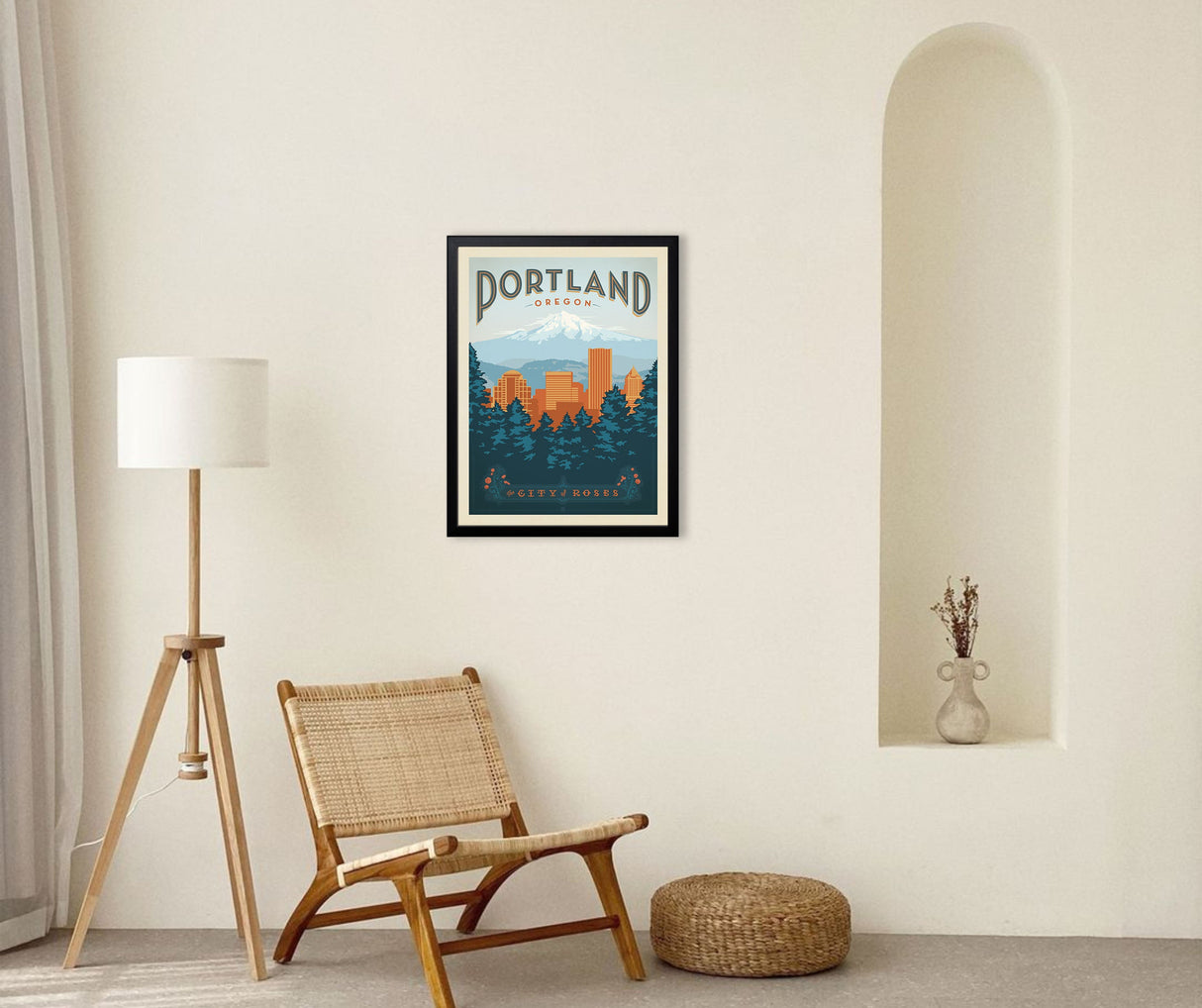 Portland, OR (American Travel) Art Print