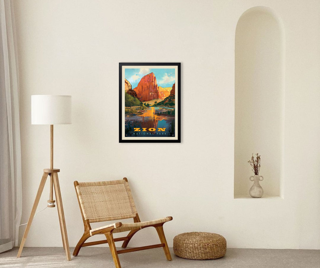 Zion National Park: Virgin River Valley (63 National Parks) Art Print