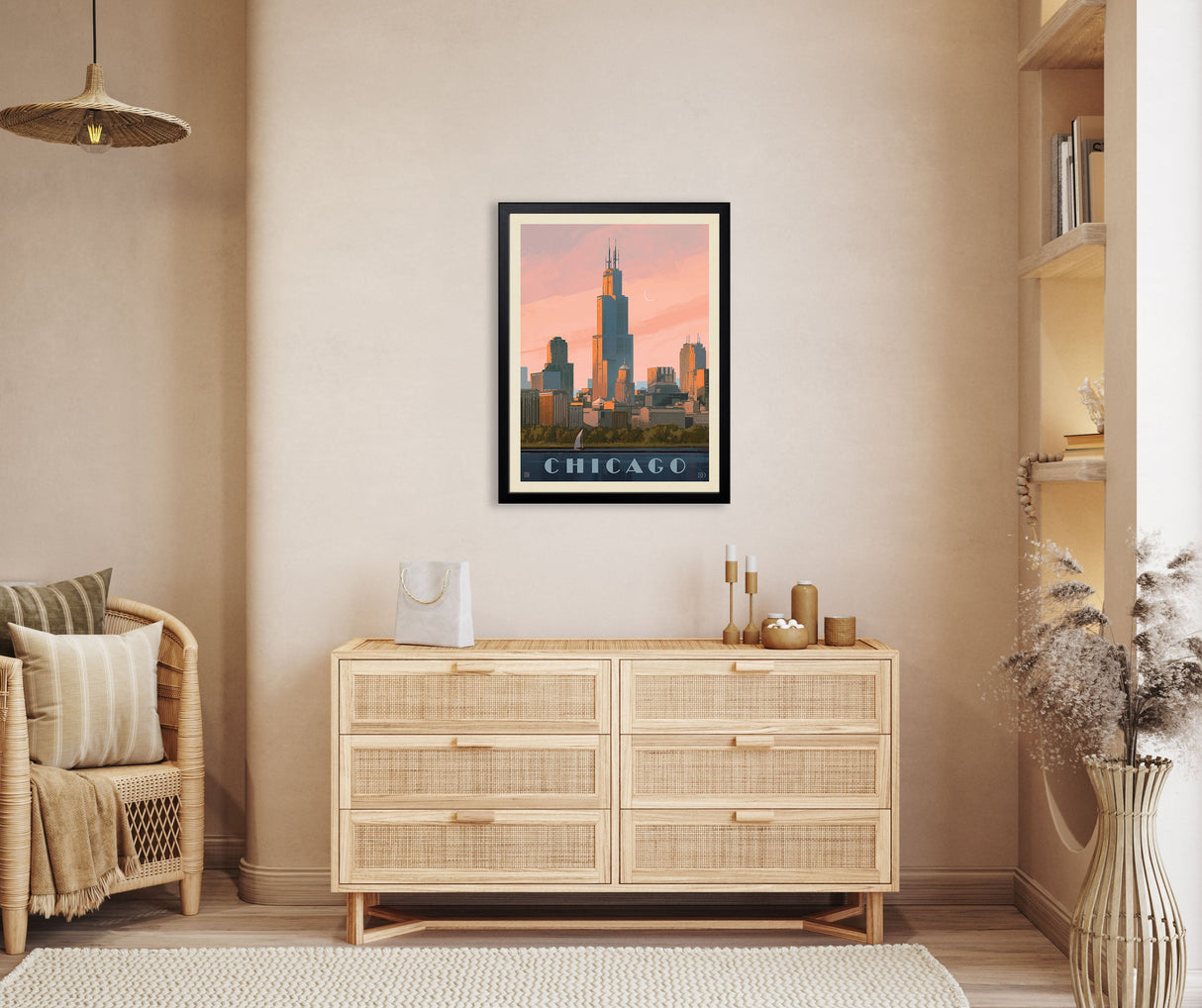 Chicago: Lake Michigan (American Travel) Art Print