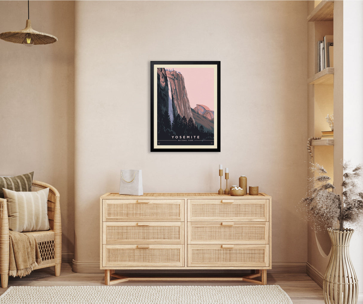 Yosemite National Park: Evening Falls (63 National Parks) Art Print