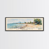 An Bang Beach, Hoi An, Vietnam Watercolor Beach Print, Vacation Gift, Hoi An, Vietnam Wall Art, Framed Canvas Print, Framed Beach Painting