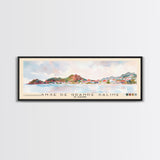 Anse de Grande Saline, St. Barths Watercolor Print, Vacation Gift, St. Barths Wall Art, Beach Painting, Beach Decor, Large Wall Art, Wood Frame Art