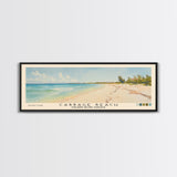 Cabbage Beach, Paradise Island, Bahamas Watercolor Beach Print, Vacation Gift, Paradise Island, Bahamas Wall Art, Framed Canvas Print, Framed Beach Painting