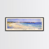 Freshwater Beach, Australia Watercolor Beach Print, Vacation Gift, Australia Wall Art, Framed Canvas Print, Framed Beach Painting