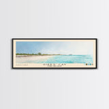 Gibbs Cay, Turks and Caicos Watercolor Beach Print, Vacation Gift, Turks and Caicos Wall Art, Framed Canvas Print, Framed Beach Painting