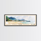 Phra Nang Beach, Thailand Watercolor Beach Print, Vacation Gift, Thailand Wall Art, Framed Canvas Print, Framed Beach Painting