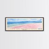 Pink sand Subic beach Matnog, Philippines Watercolor Print, Vacation Gift, Philippines Wall Art, Beach Painting, Beach Decor, Large Wall Art, Wood Frame Art