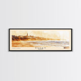 Rügen, Germany Watercolor Beach Print, Vacation Gift, Germany Wall Art, Framed Canvas Print, Framed Beach Painting