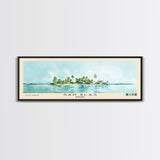 San Blas, Panamá Watercolor Beach Print, Vacation Gift, Panamá Wall Art, Framed Canvas Print, Framed Beach Painting