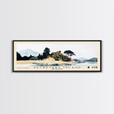 Secretary Island, New Zealand Watercolor Beach Print, Vacation Gift, New Zealand Wall Art, Framed Canvas Print, Framed Beach Painting