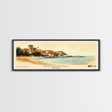 Sozopol, Bulgaria Watercolor Beach Print, Vacation Gift, Bulgaria Wall Art, Framed Canvas Print, Framed Beach Painting