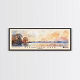 Steinhuder Meer, Germany Watercolor Beach Print, Vacation Gift, Germany Wall Art, Framed Canvas Print, Framed Beach Painting