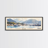 Tung Ping Chau, Hong Kong Watercolor Beach Print, Vacation Gift, Hong Kong Wall Art, Framed Canvas Print, Framed Beach Painting