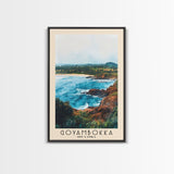 Goyambokka, Sri Lanka Watercolor Beach Print, Vacation Gift, Sri Lanka Wall Art, Framed Canvas Print, Framed Beach Painting