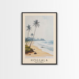 Koggala, Sri Lanka Watercolor Beach Print, Vacation Gift, Sri Lanka Wall Art, Framed Canvas Print, Framed Beach Painting