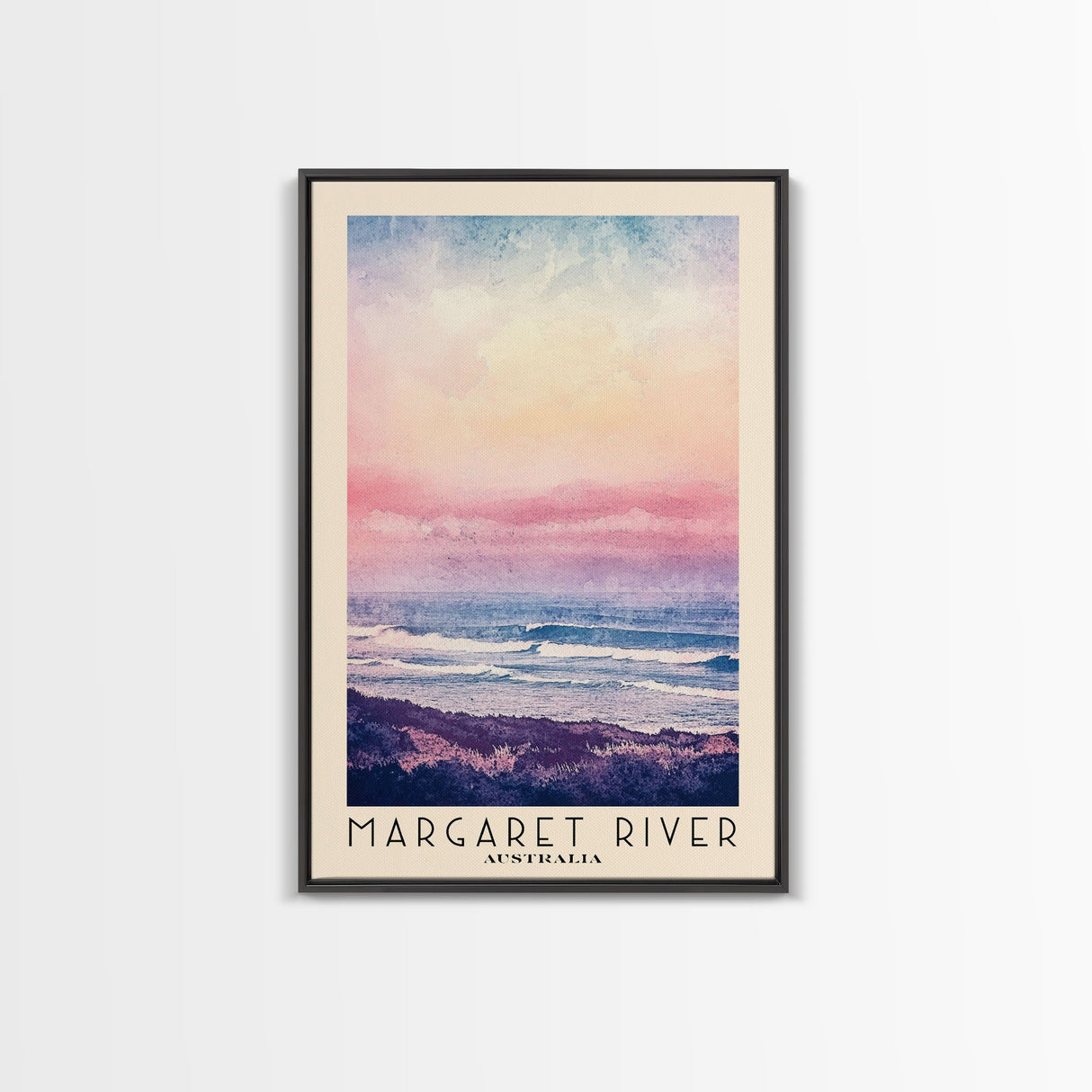 Margaret River, Australia Watercolor Beach Print, Vacation Gift, Australia Wall Art, Beach Painting, Beach Decor, Beach Painting