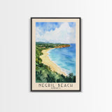 Negril Beach, Jamaica Watercolor Beach Print, Vacation Gift, Jamaica Wall Art, Beach Painting, Beach Decor, Beach Painting