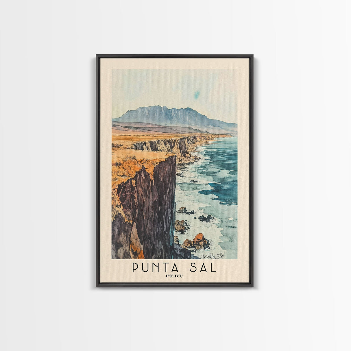 Punta Sal, Peru Watercolor Beach Print, Vacation Gift, Peru Wall Art, Beach Painting, Beach Decor, Beach Painting