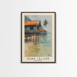 Rawa Island, Malaysia Watercolor Beach Print, Vacation Gift, Malaysia Wall Art, Beach Painting, Beach Decor, Beach Painting