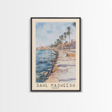 Sahl Hasheesh, Egypt Watercolor Beach Print, Vacation Gift, Egypt Wall Art, Framed Canvas Print, Framed Beach Painting