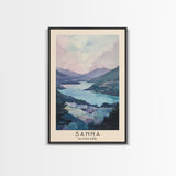 Sanna, Scotland Watercolor Print, Vacation Gift, Scotland Wall Art, Beach Painting, Beach Decor, Large Wall Art, Wood Frame Art