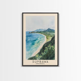 Sumbawa, Indonesia Watercolor Beach Print, Vacation Gift, Indonesia Wall Art, Beach Painting, Beach Decor, Beach Painting