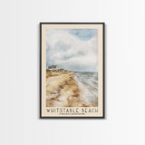 Whitstable beach, United Kingdom Watercolor Beach Print, Vacation Gift, United Kingdom Wall Art, Beach Painting, Beach Decor, Beach Painting