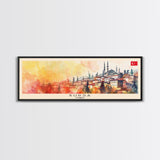 Bursa Turkey Travel Print Wall Art, Panoramic City Art, Travel Art, Wall Decor, Vacation Gift, Framed Canvas Print Or Metal Art