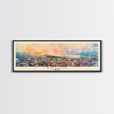 Piraeus Greece Travel Art, City Art, Framed Canvas Print or Metal Wall Art, Europe Travel Poster, Panoramic Wall Art, Extra Wide Wall Art