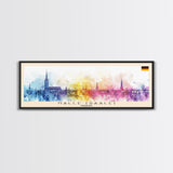 Halle Saale Germany Wall Art, Panoramic Travel Poster, Panoramic Framed Canvas Print, City Wall Art, Wall Hanging Home Decor, Travel Art