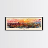 Ivanovo Russia Panoramic Travel Poster, Framed Canvas Print or Metal Wall Art, Travel Art, Home Decor, Panoramic Painting, Midcentury Art