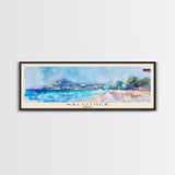 Kallithea Greece Travel Art, City Art, Framed Canvas Print or Metal Wall Art, Europe Travel Poster, Panoramic Wall Art, Extra Wide Wall Art