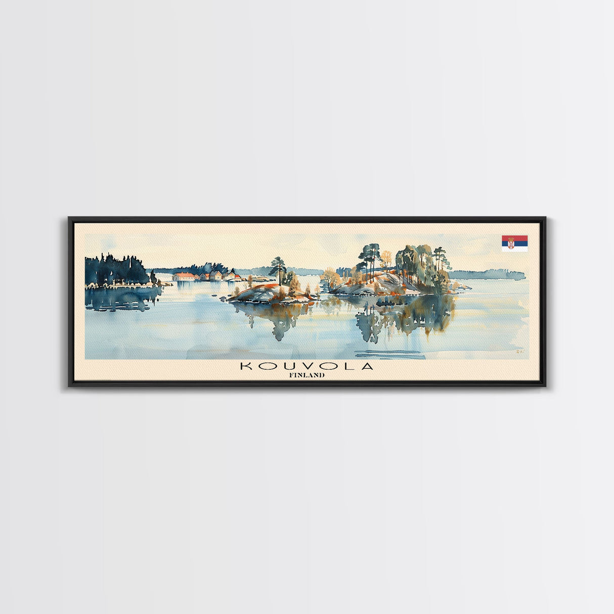 Kouvola Finland Wall Art, Panoramic Travel Poster, Panoramic Framed Canvas Print, City Wall Art, Wall Hanging Home Decor, Travel Art