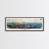 Luhansk Ukraine Wall Art, Panoramic Travel Poster, Panoramic Framed Canvas Print, City Wall Art, Wall Hanging Home Decor, Travel Art