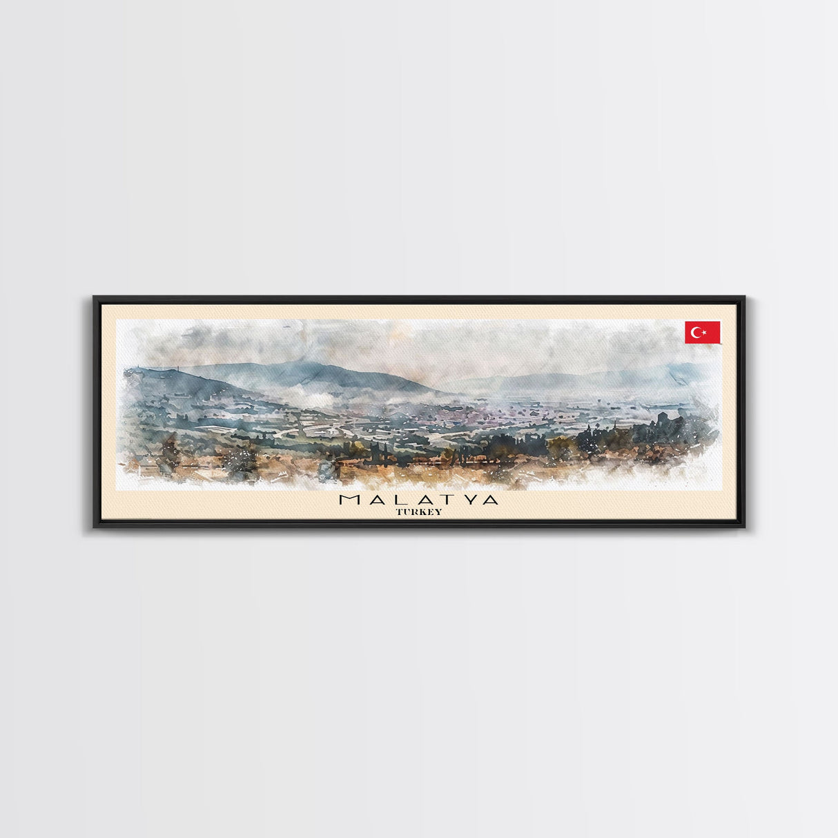 Malatya Turkey Travel Print Wall Art, Panoramic City Art, Travel Art, Wall Decor, Vacation Gift, Framed Canvas Print Or Metal Art