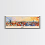 Ni Serbia Panoramic Travel Poster, Framed Canvas Print or Metal Wall Art, Travel Art, Home Decor, Panoramic Painting, Midcentury Art