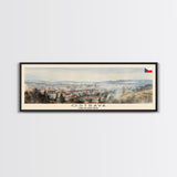 Ostrava Czech Republic Wall Art, Panoramic Travel Poster, Panoramic Framed Canvas Print, City Wall Art, Wall Hanging Home Decor, Travel Art