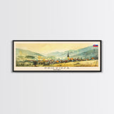 Prievidza Slovakia Travel Print Wall Art, Panoramic City Art, Travel Art, Wall Decor, Vacation Gift, Framed Canvas Print Or Metal Art