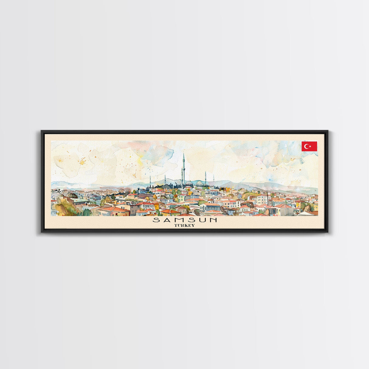 Samsun Turkey Travel Print Wall Art, Panoramic City Art, Travel Art, Wall Decor, Vacation Gift, Framed Canvas Print Or Metal Art