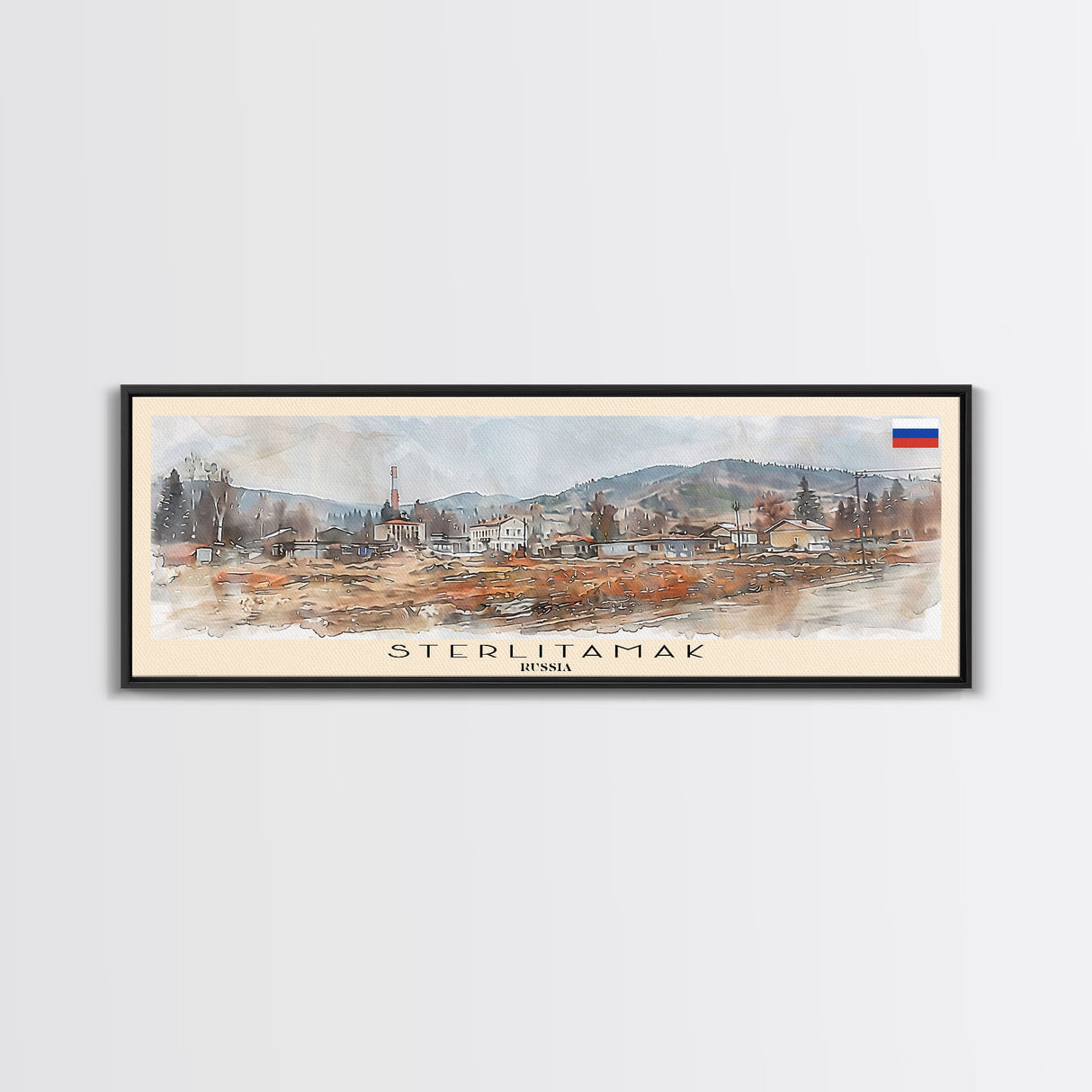 Sterlitamak Russia Travel Print Wall Art, Panoramic City Art, Travel Art, Wall Decor, Vacation Gift, Framed Canvas Print Or Metal Art