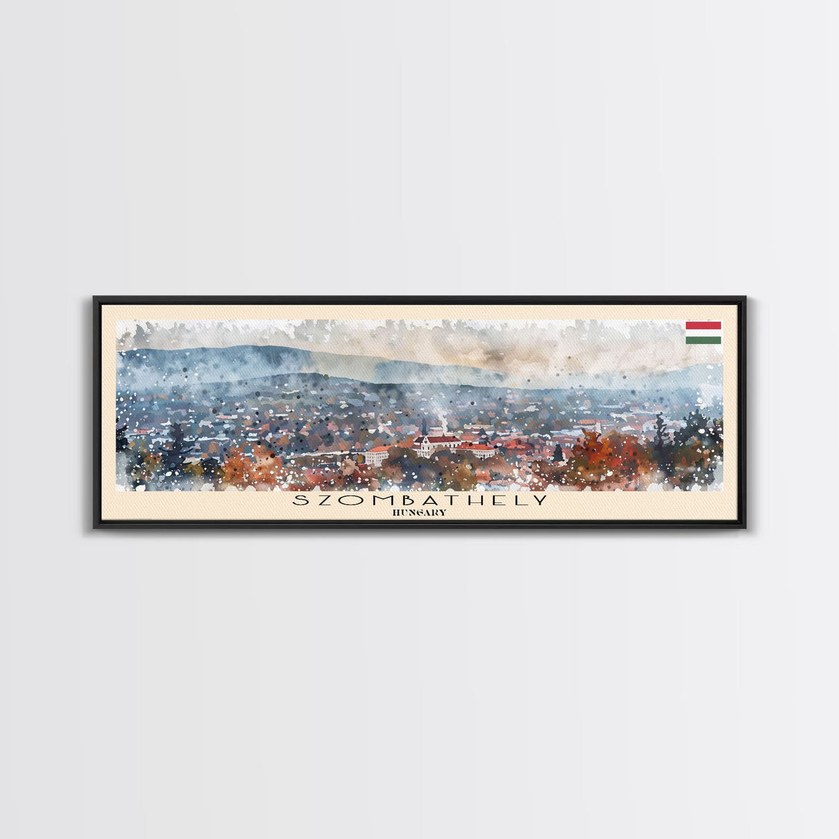 Szombathely Hungary Travel Print Wall Art, Panoramic City Art, Travel Art, Wall Decor, Vacation Gift, Framed Canvas Print Or Metal Art