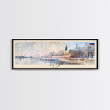 Tver Russia Travel Art, City Art, Framed Canvas Print or Metal Wall Art, Europe Travel Poster, Panoramic Wall Art, Extra Wide Wall Art