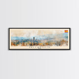 Valladolid Spain Wall Art, Panoramic Travel Poster, Panoramic Framed Canvas Print, City Wall Art, Wall Hanging Home Decor, Travel Art