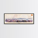 Vigo Spain Wall Art, Panoramic Travel Poster, Panoramic Framed Canvas Print, City Wall Art, Wall Hanging Home Decor, Travel Art