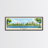 Dnipro Ukraine Wall Art, Panoramic Travel Poster, Panoramic Framed Canvas Print, City Wall Art, Wall Hanging Home Decor, Travel Art