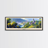 Kamianske Ukraine Wall Art, Panoramic Travel Poster, Panoramic Framed Canvas Print, City Wall Art, Wall Hanging Home Decor, Travel Art