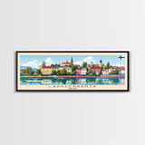 Lappeenranta Finland Wall Art, Panoramic Travel Poster, Panoramic Framed Canvas Print, City Wall Art, Wall Hanging Home Decor, Travel Art