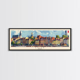 Lille France Wall Art, Panoramic Travel Poster, Panoramic Framed Canvas Print, City Wall Art, Wall Hanging Home Decor, Travel Art