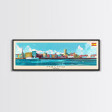 Malmo Sweden Travel Art, City Art, Framed Canvas Print or Metal Wall Art, Europe Travel Poster, Panoramic Wall Art, Extra Wide Wall Art