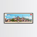 Manisa Turkey Wall Art, Panoramic Travel Poster, Panoramic Framed Canvas Print, City Wall Art, Wall Hanging Home Decor, Travel Art